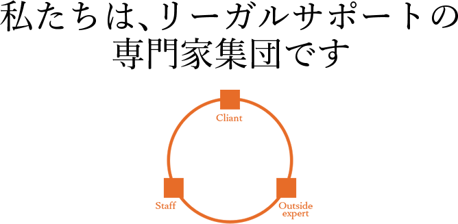 私たちは､リーガルサポートの専門家集団です